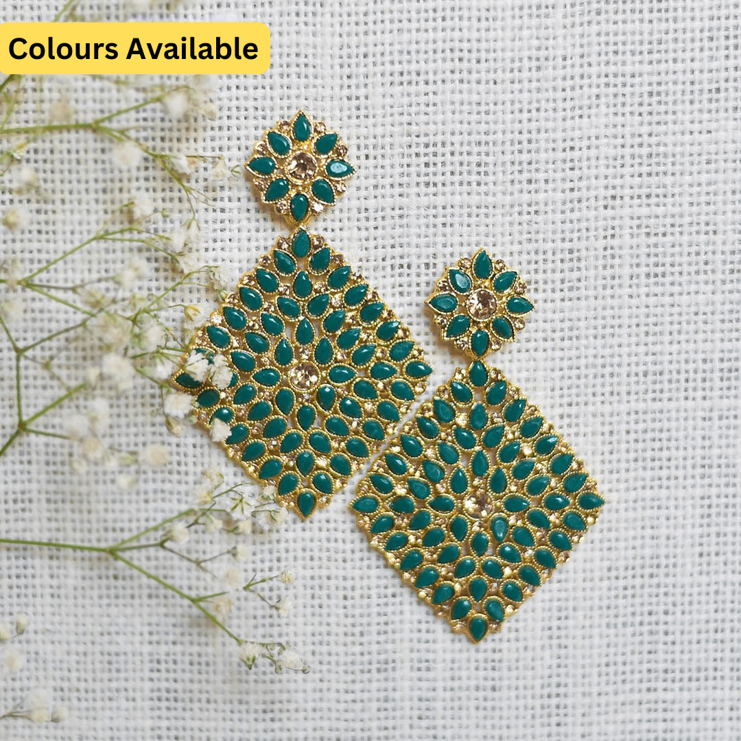 Statement Crystal Diamond Earrings