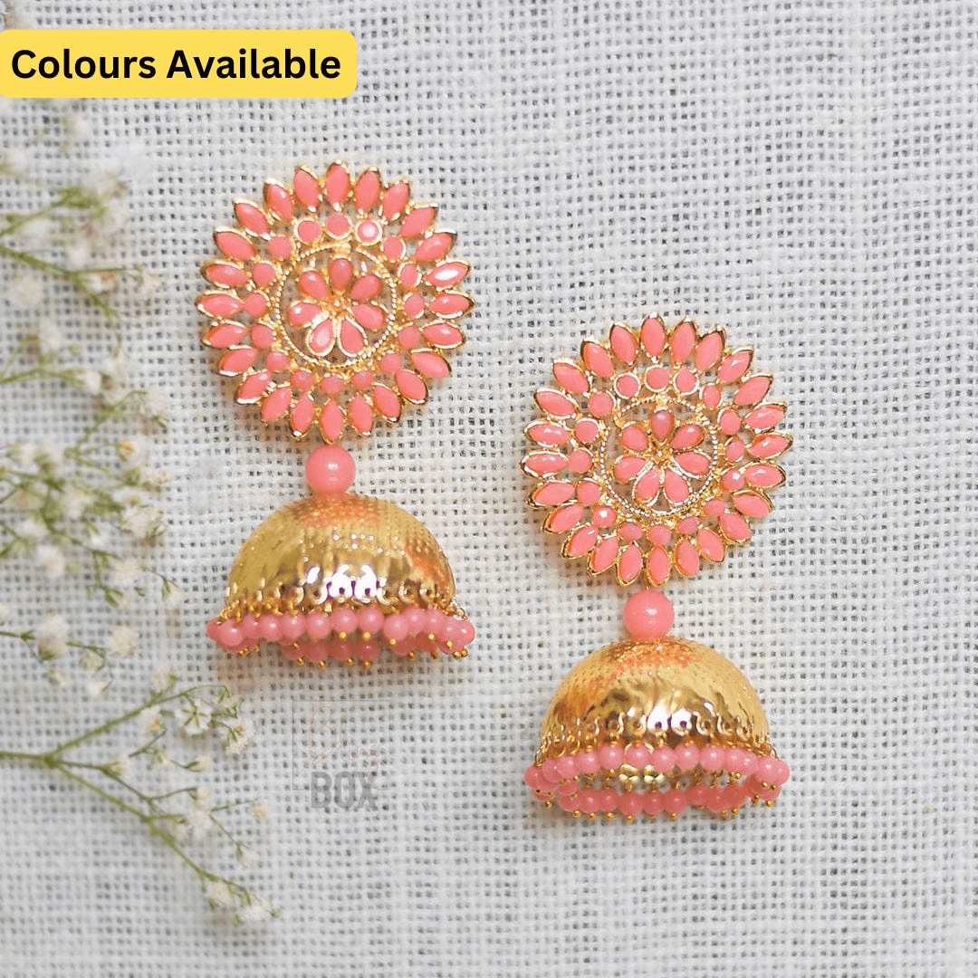 Embellished Trendy Circular Gold Jhumkas