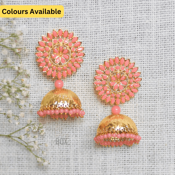 Embellished Trendy Circular Gold Jhumkas