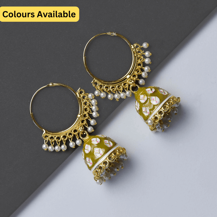 Meenakari Hoop Earrings