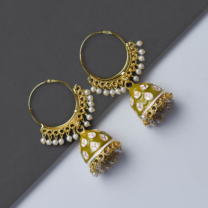 Meenakari Hoop Earrings