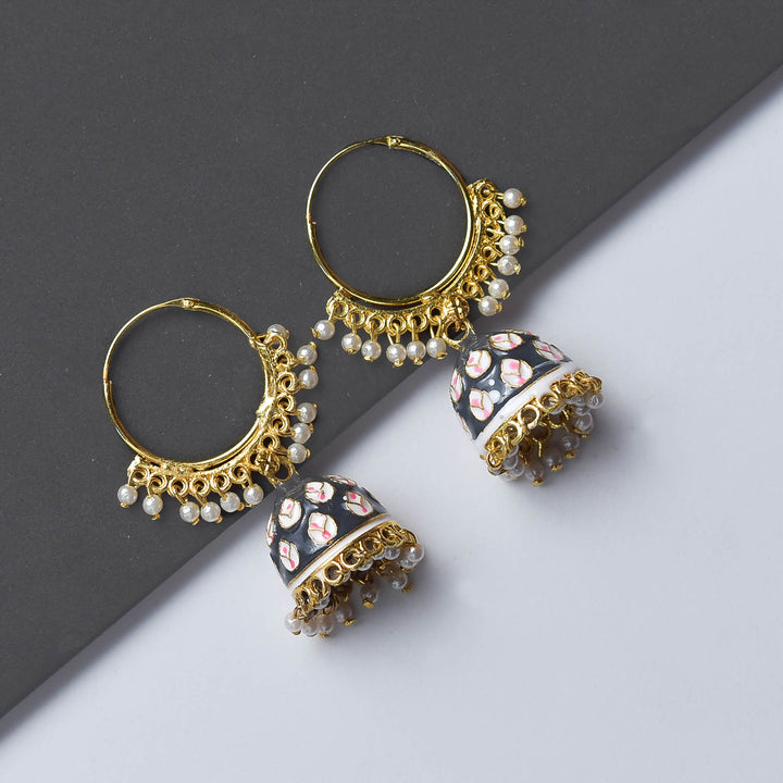 Meenakari Hoop Earrings