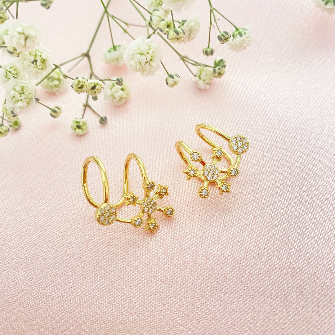 Gold Floral Ear Cuff