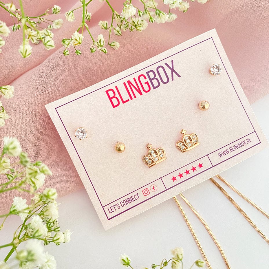 Bling Box Earring Combo Princess Jewellery