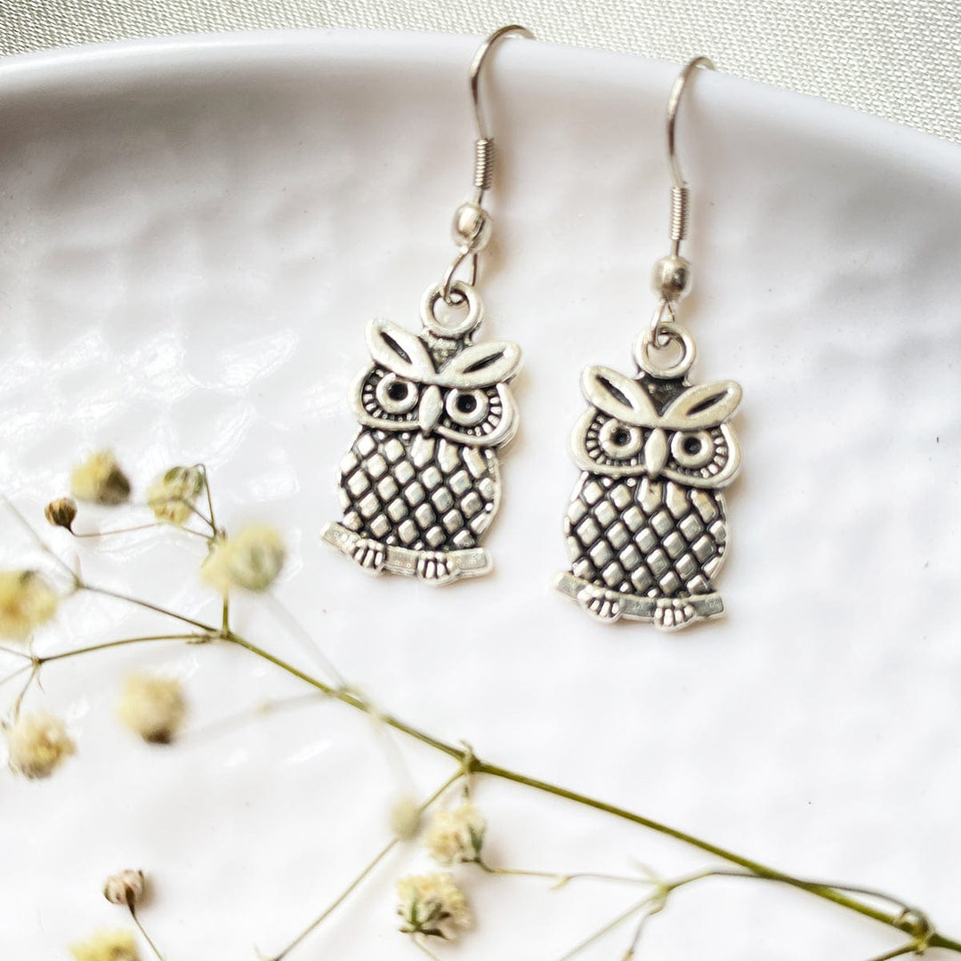 Owl Charm Earrings