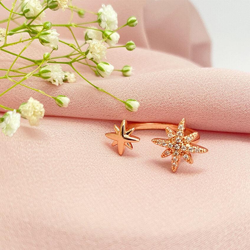 Twinkling Star Rose Gold Ring