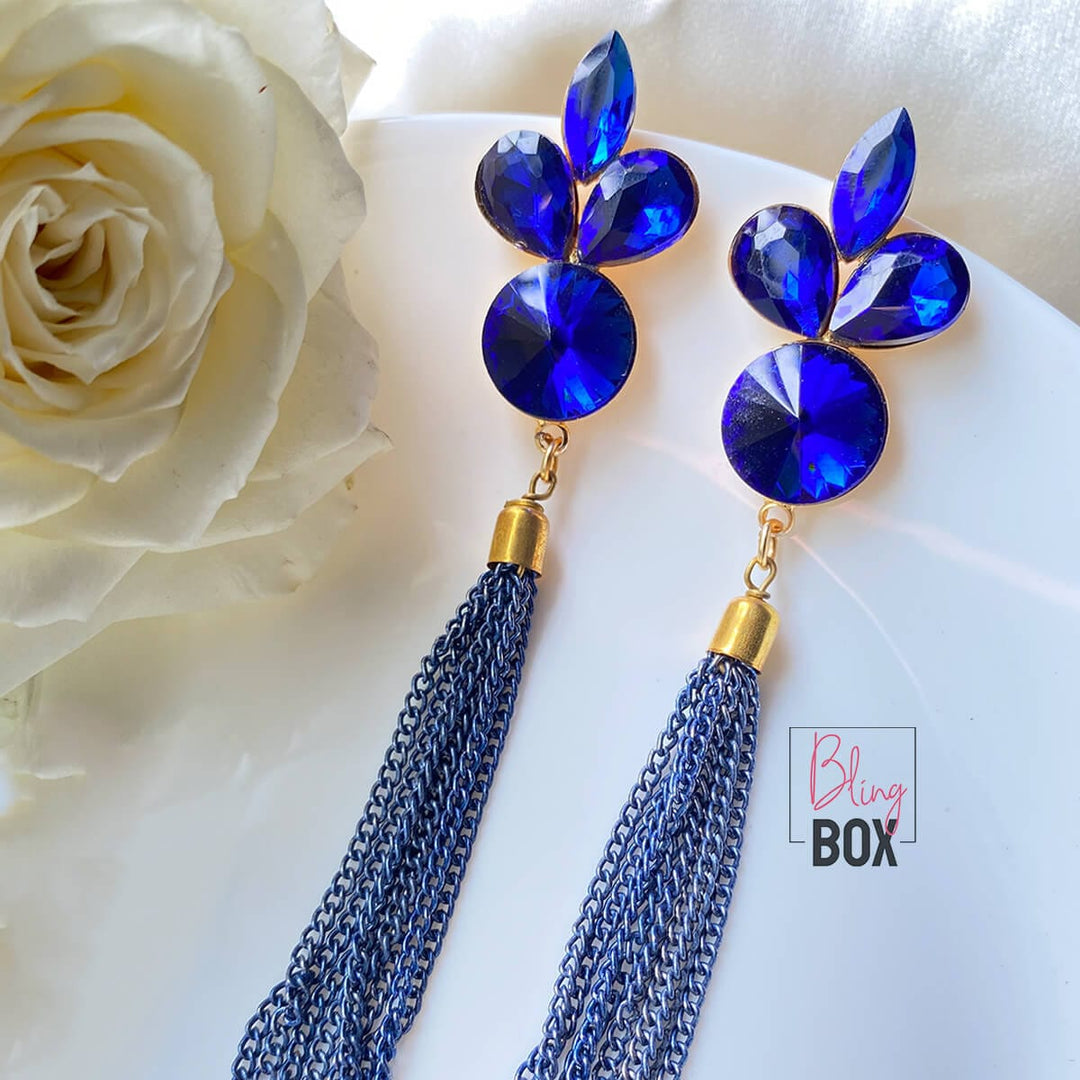 Bling Box Jewellery Alluring Crystal Tassel Earrings Jewellery