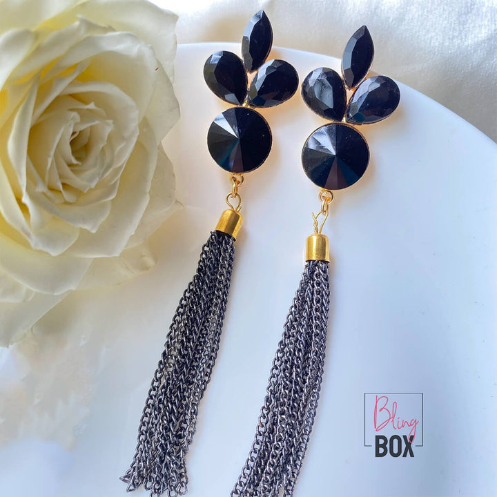 Bling Box Jewellery Alluring Crystal Tassel Earrings Jewellery 