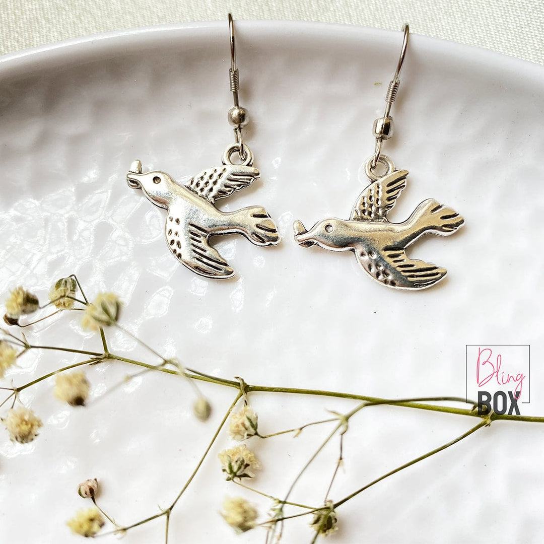 Bling Box Jewellery Beautiful Bird Charm Earrings Jewellery 