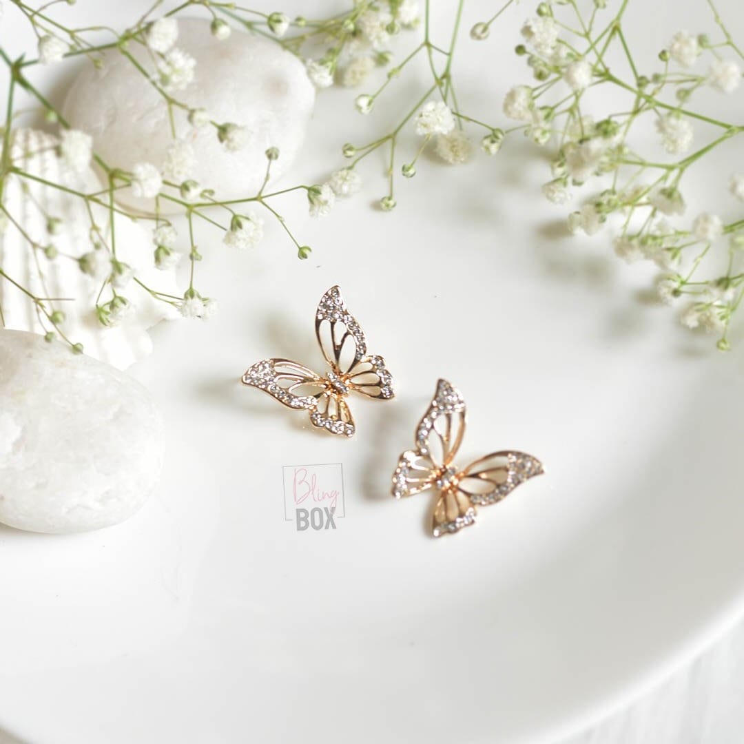 Bling Box Jewellery Bling Butterfly Studs Jewellery