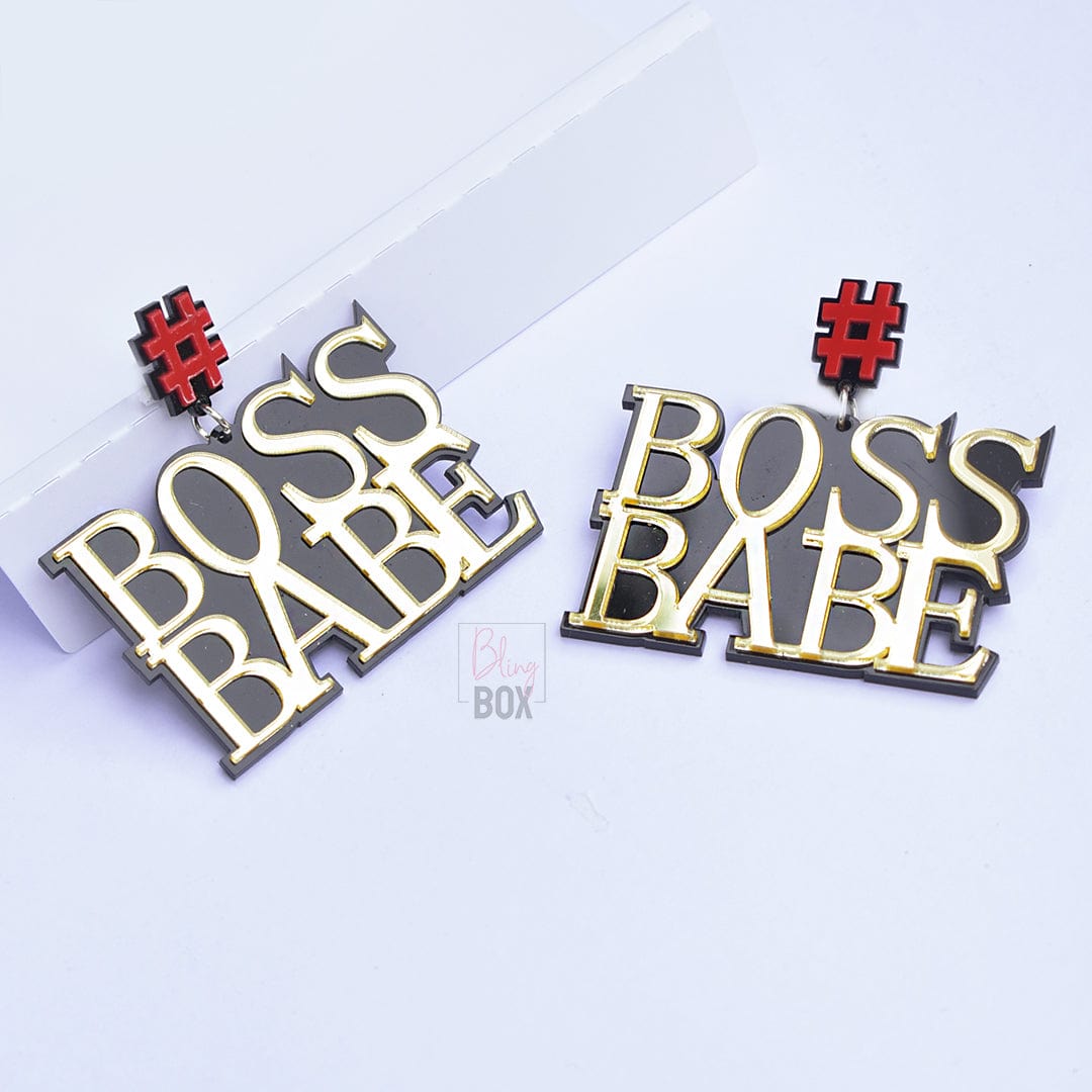 Bling Box Jewellery Boss Babe Earrings Jewellery