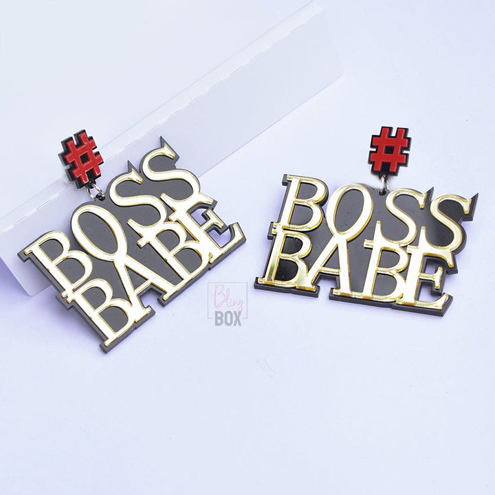 Bling Box Jewellery Boss Babe Earrings Jewellery