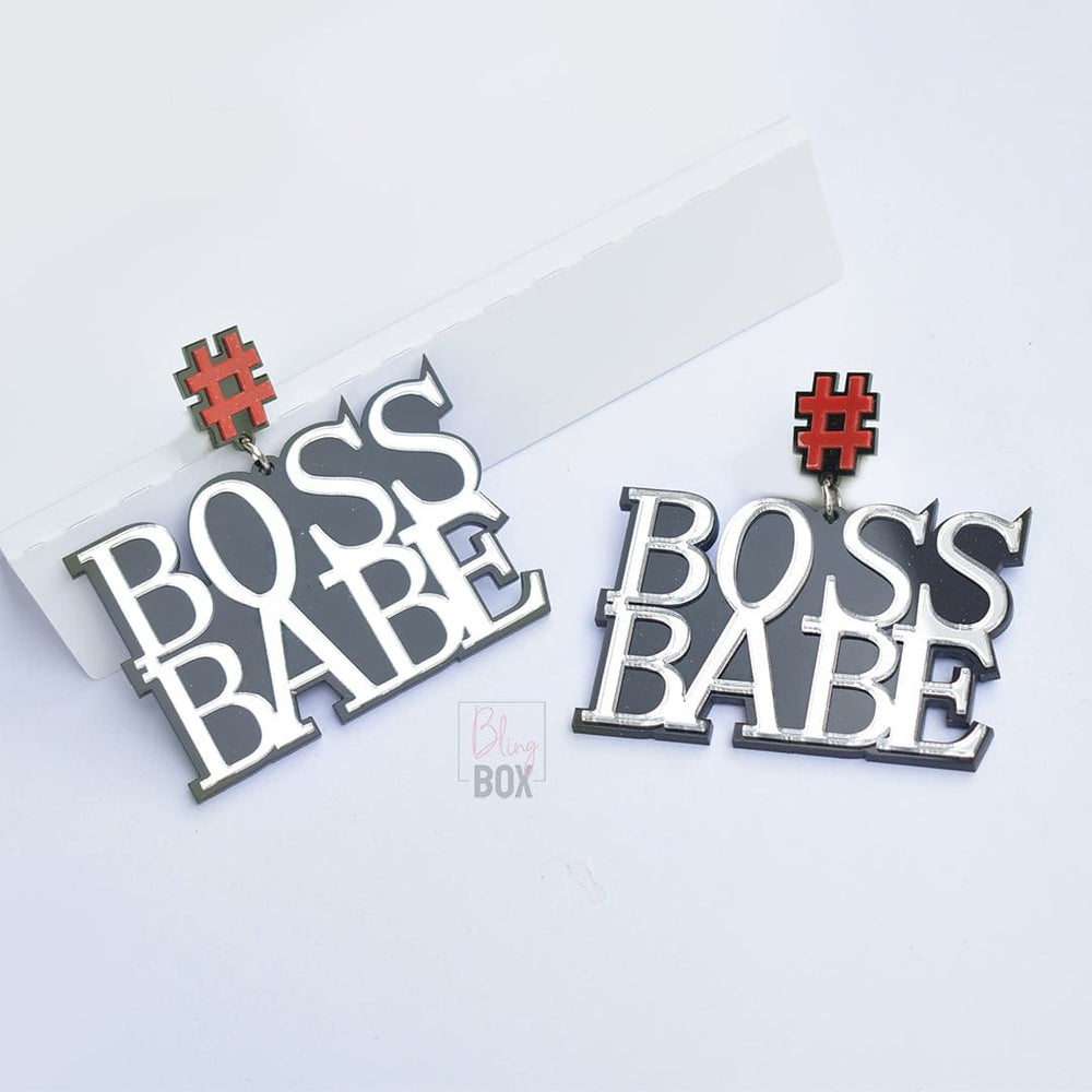 Bling Box Jewellery Boss Babe Earrings Jewellery 