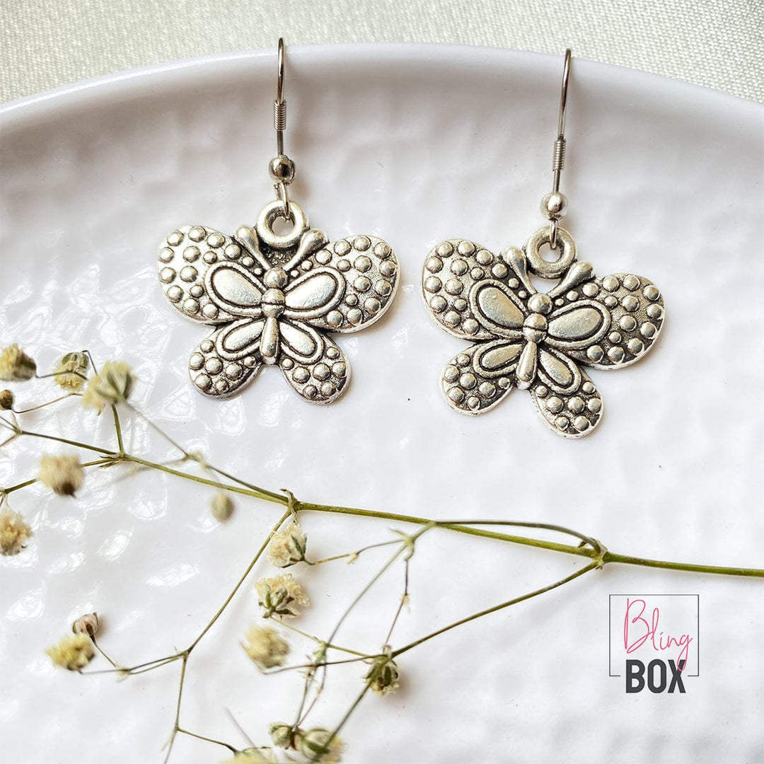 Bling Box Jewellery Butterfly Charm Earrings Jewellery 