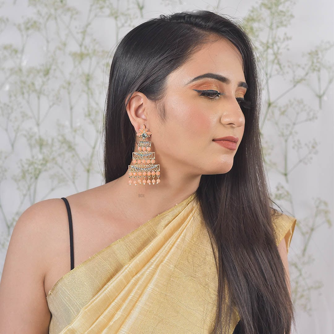 Bling Box Jewellery Cascading Rose Gold  Earrings Jewellery