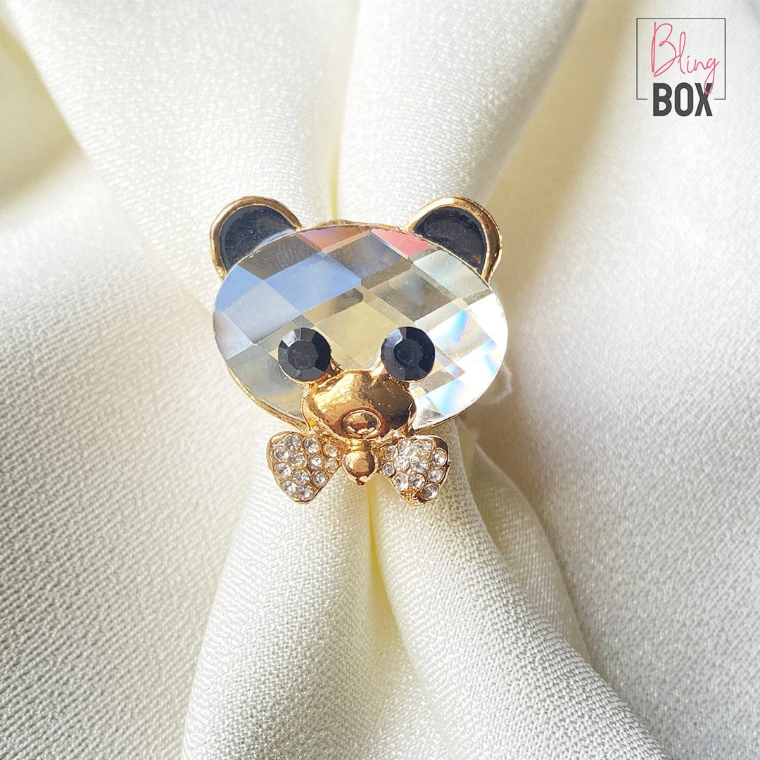 Bling Box Jewellery Crystal Panda Ring Jewellery