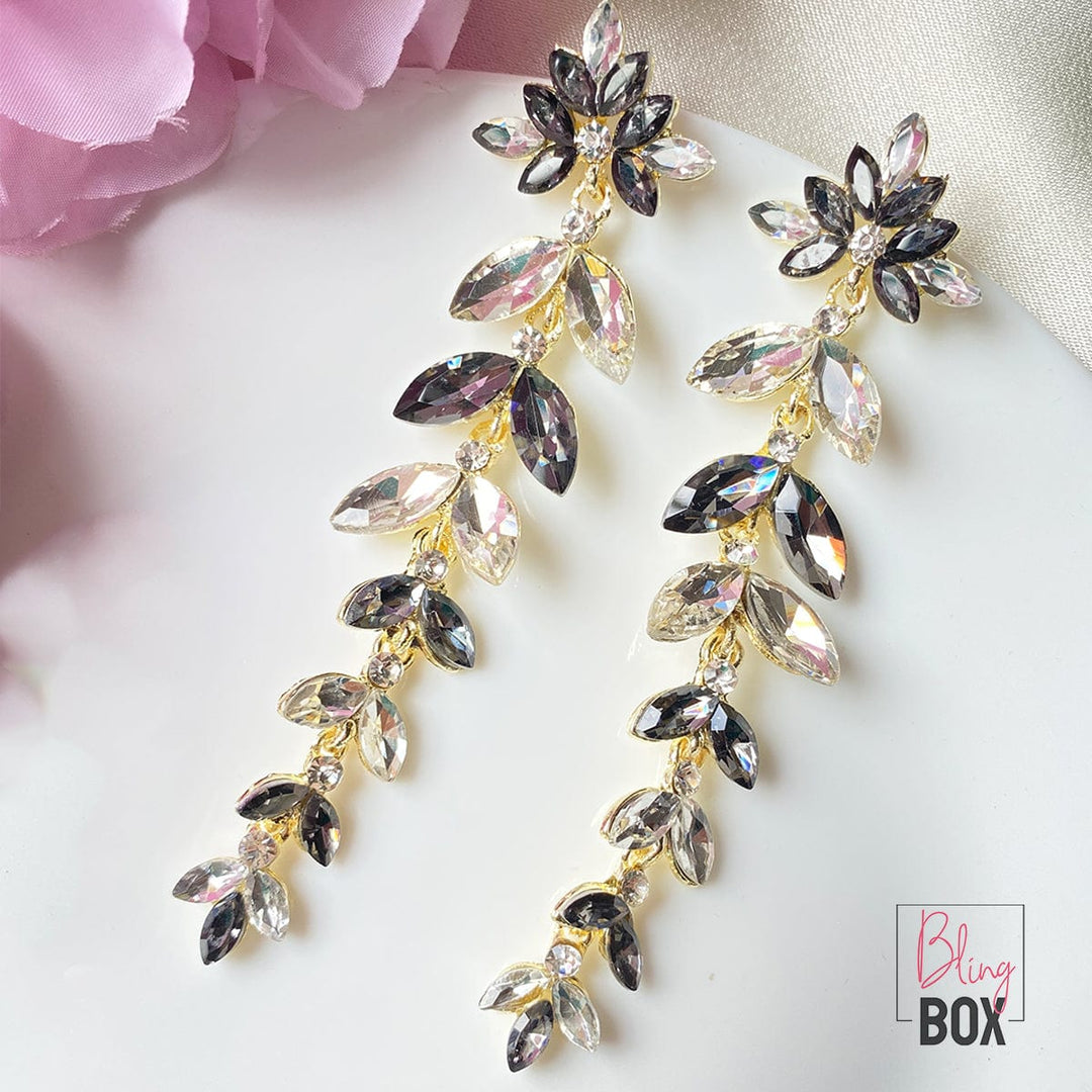 Bling Box Jewellery Dazzling Dual Tone Earrings Jewellery 