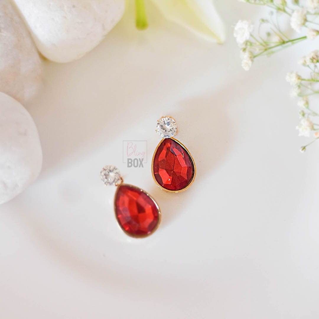 Bling Box Jewellery Dew Drop Studded Earrings Jewellery