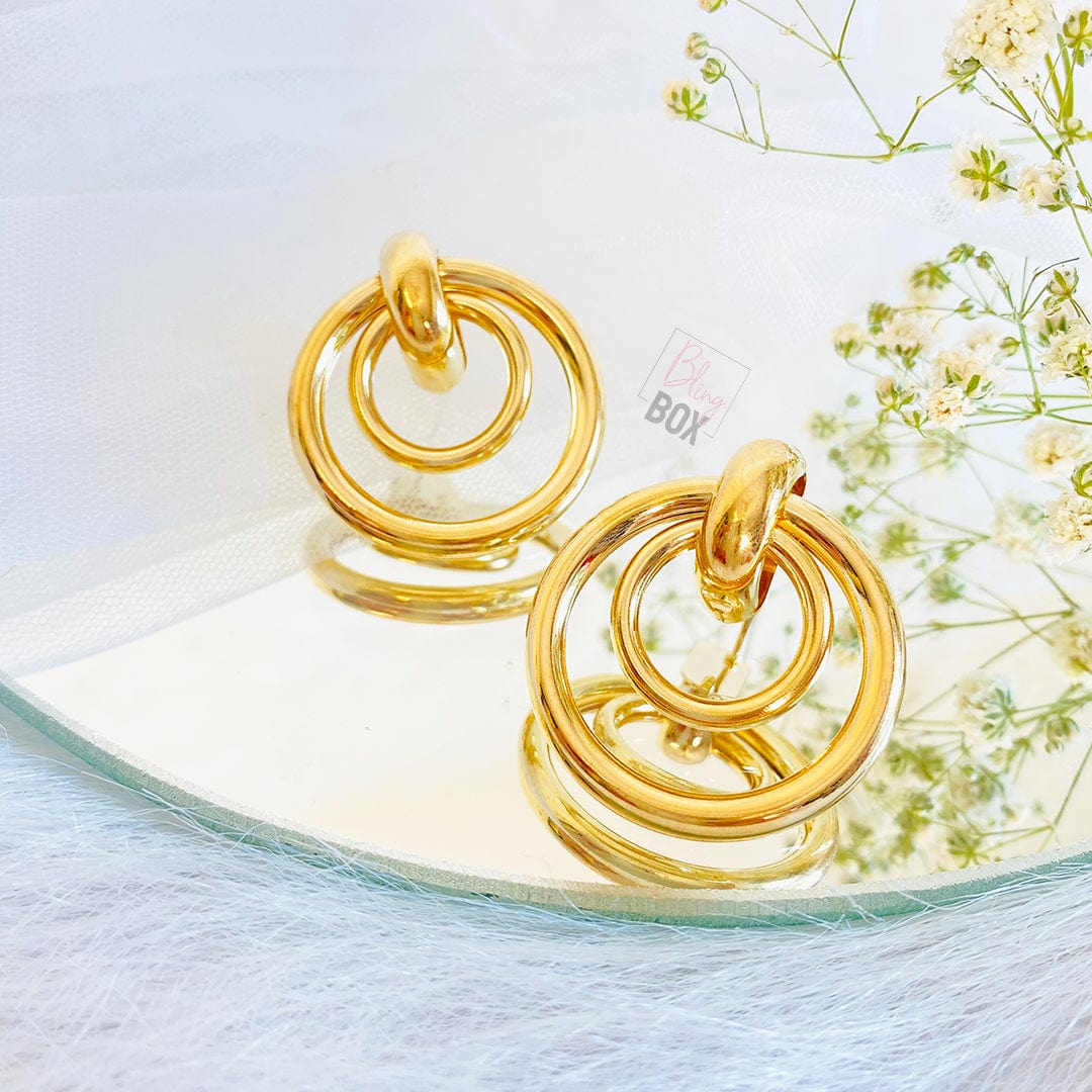 Bling Box Jewellery Diva Golden Earrings Jewellery