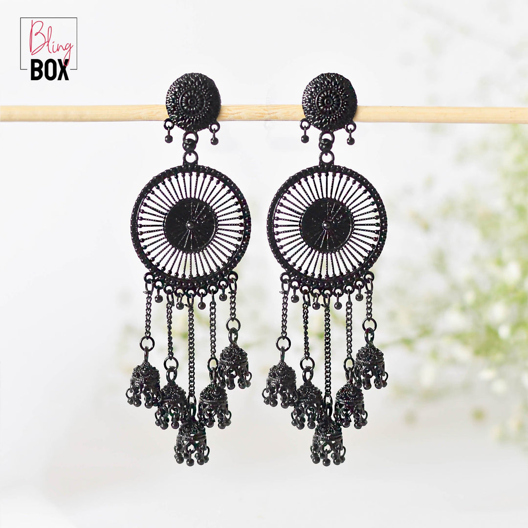 Bling Box Jewellery Dreamcatcher Black Jhumka Jewellery