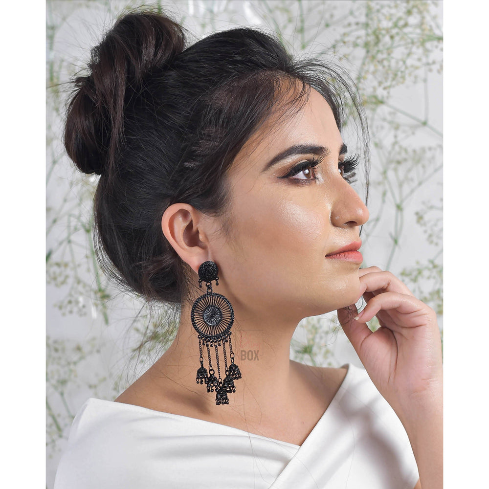 Bling Box Jewellery Dreamcatcher Black Jhumka Jewellery