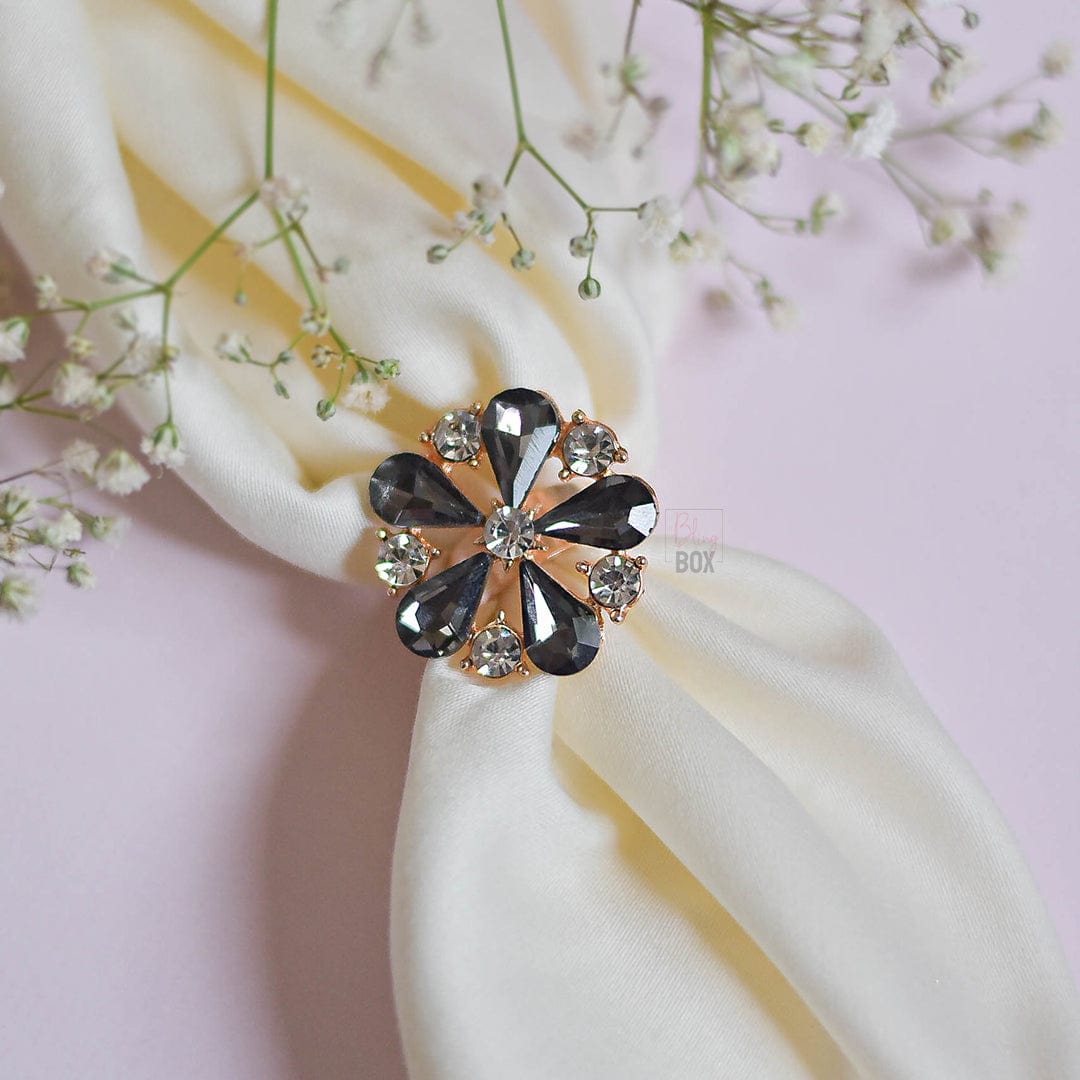 Bling Box Jewellery Dual Toned Floral Studs Jewellery