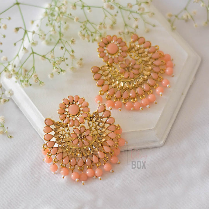 Bling Box Jewellery Elegant Gold Tone Chandbali Earrings Jewellery