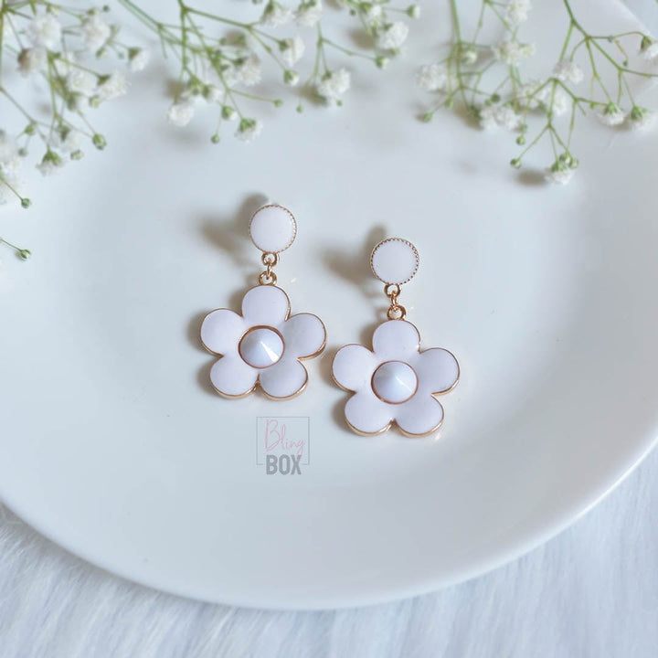 Bling Box Jewellery Floral Enamelled Earrings Jewellery