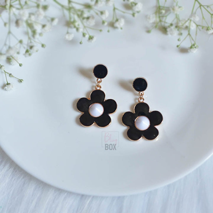 Bling Box Jewellery Floral Enamelled Earrings Jewellery
