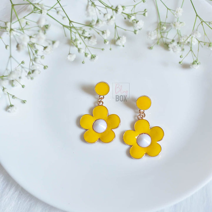 Bling Box Jewellery Floral Enamelled Earrings Jewellery