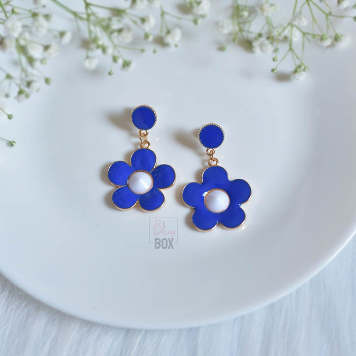 Bling Box Jewellery Floral Enamelled Earrings Jewellery