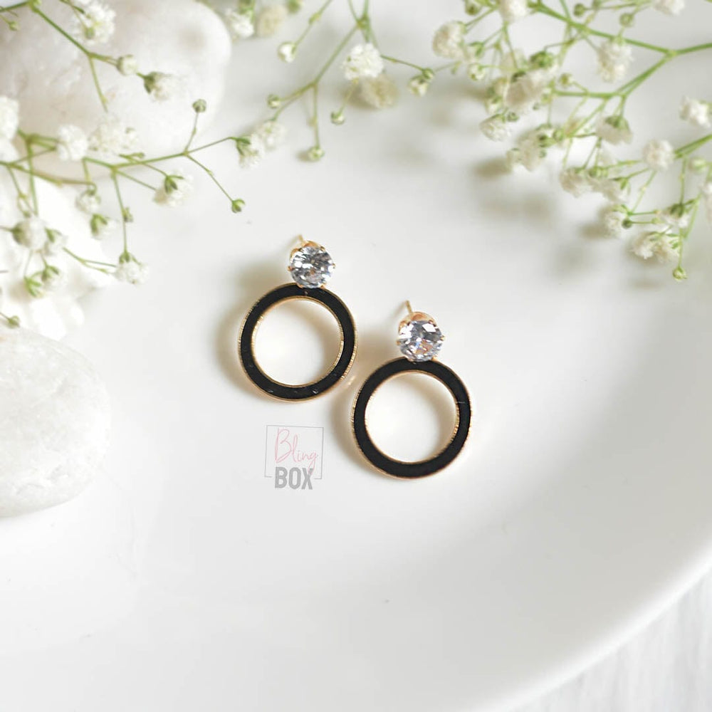 Bling Box Jewellery Geometric Enamelled Earrings Jewellery