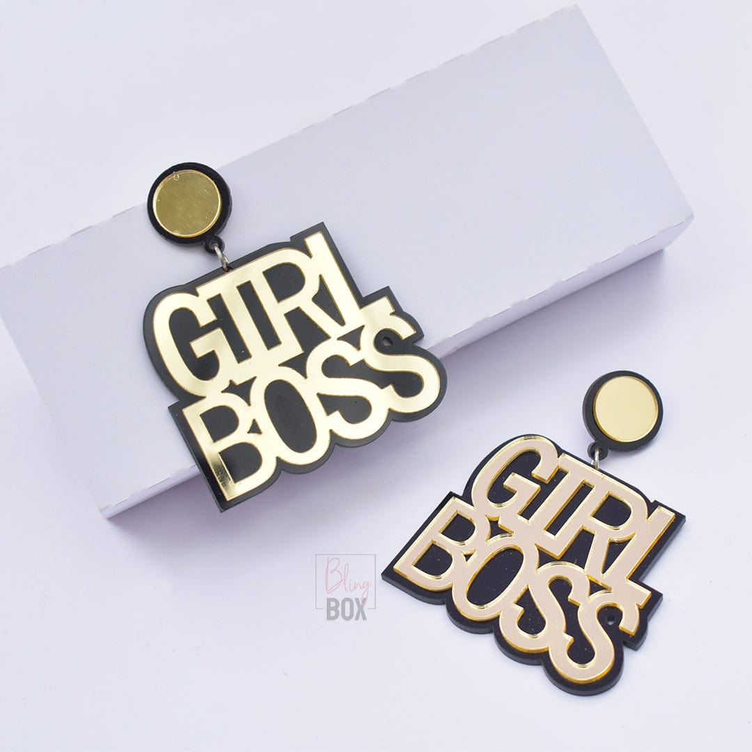 Bling Box Jewellery Girl Boss Earrings Jewellery