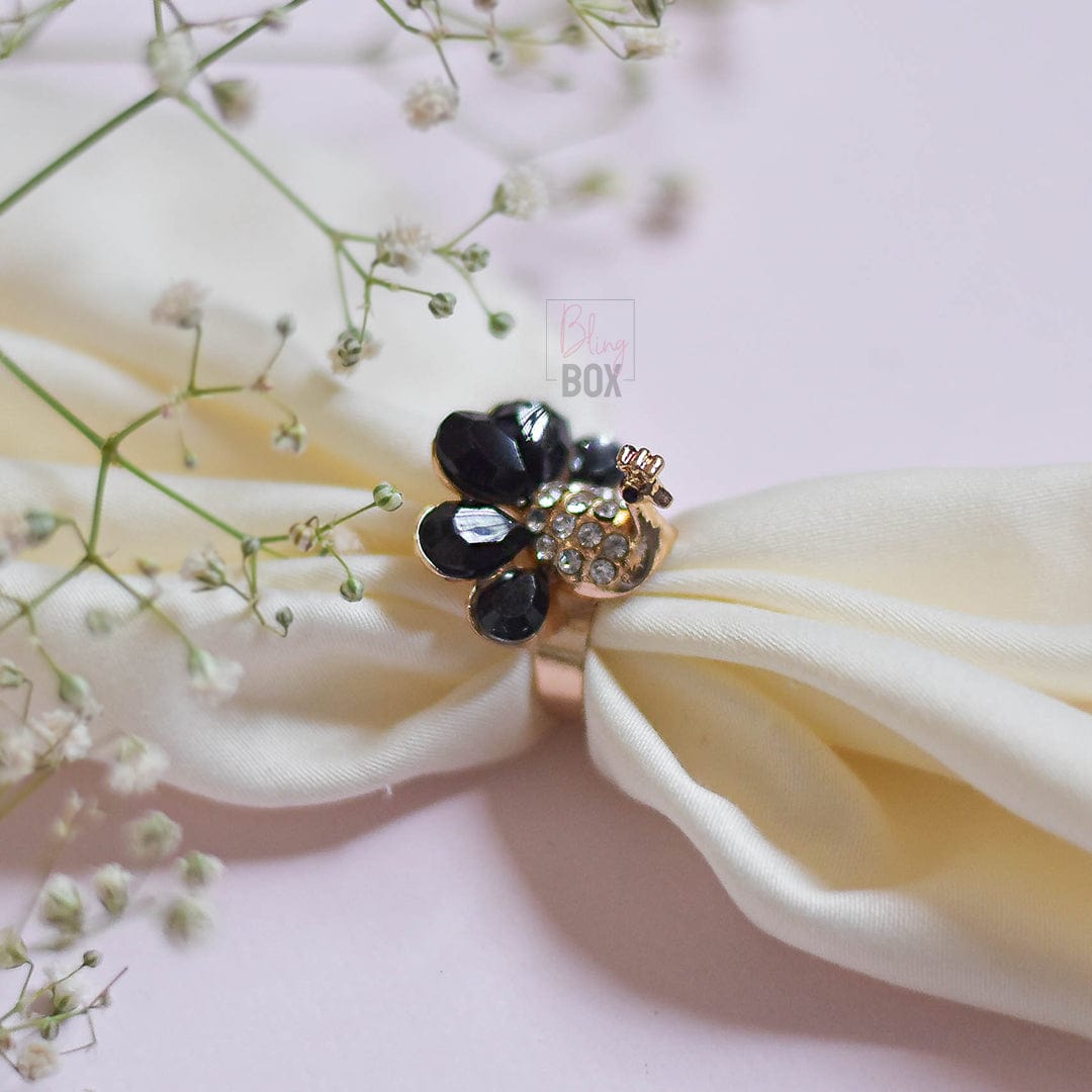 Bling Box Jewellery Gorgeous Studded Peacock Ring Jewellery