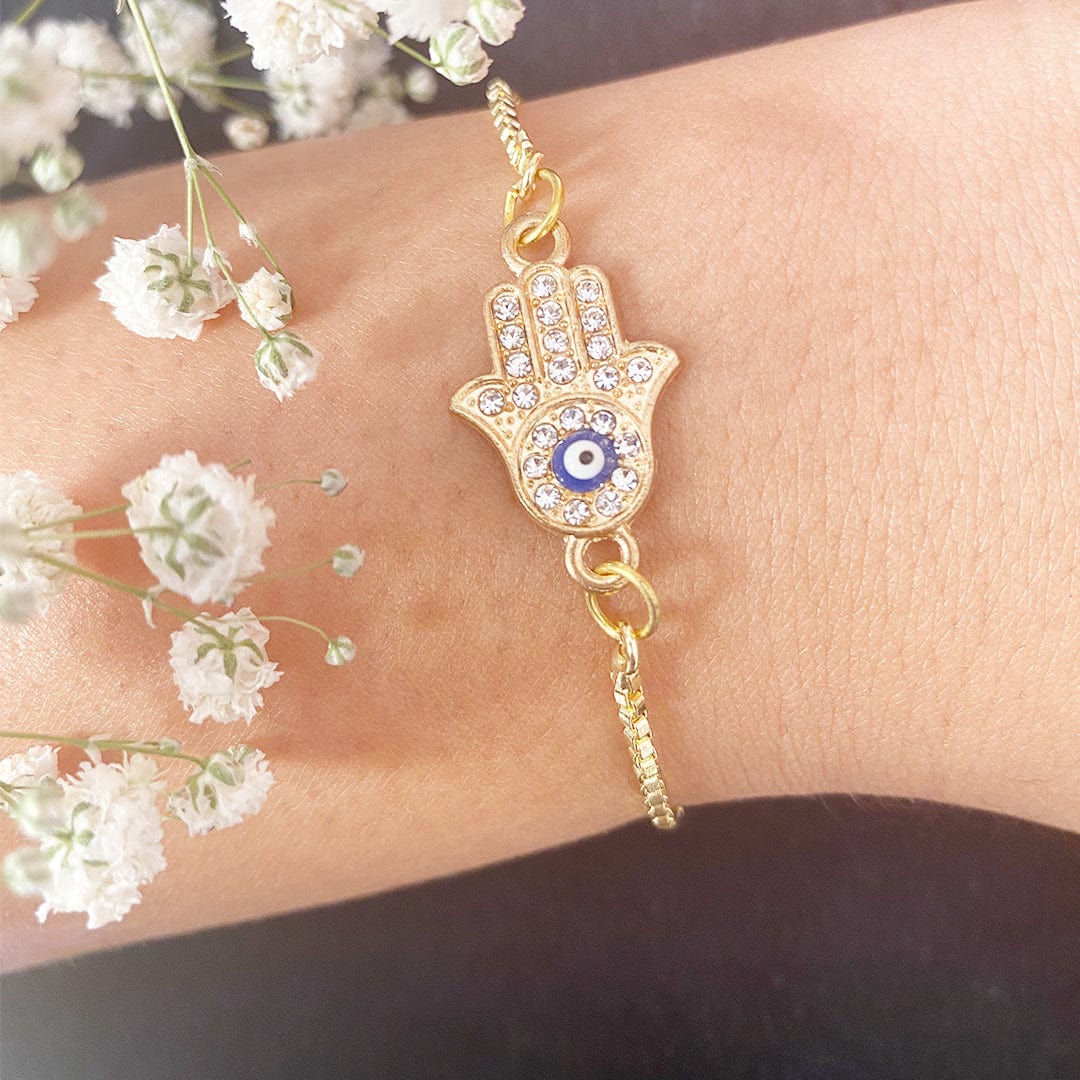 Bling Box Hamsa Evil Eye Bracelet Jewellery