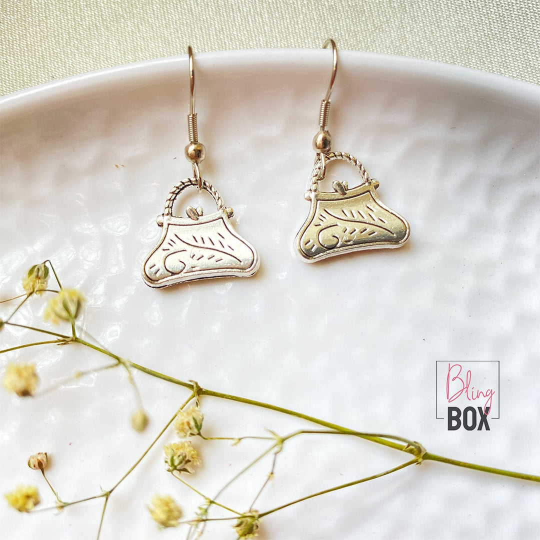 Bling Box Handbag charm earrings Jewellery