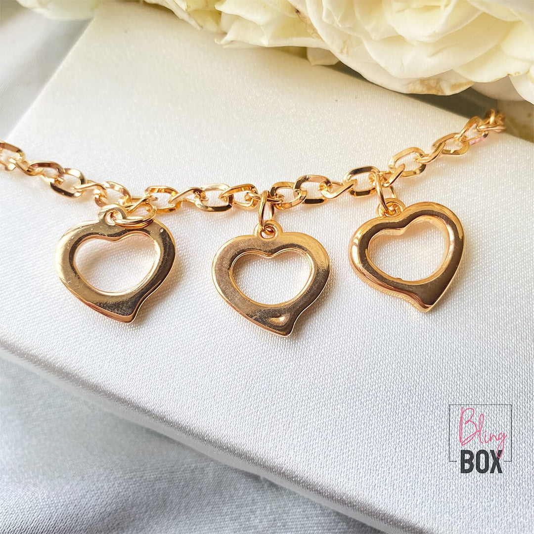 Bling Box Jewellery Heart Charm Bracelet Jewellery