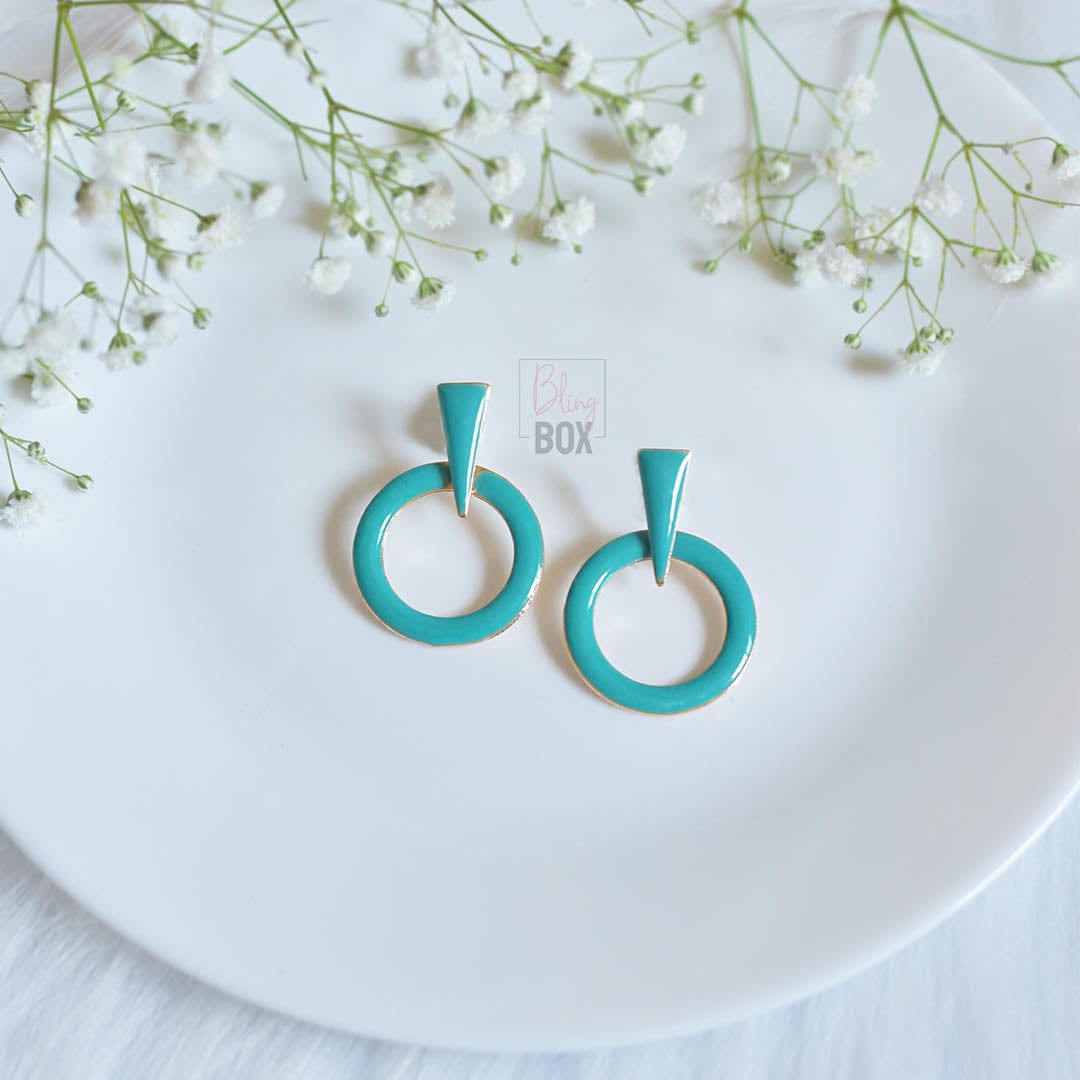 Bling Box Jewellery Hoop Enamelled Earrings Jewellery