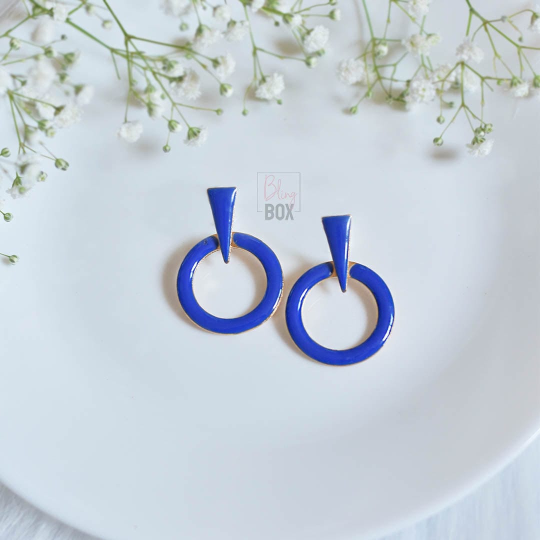 Bling Box Jewellery Hoop Enamelled Earrings Jewellery 