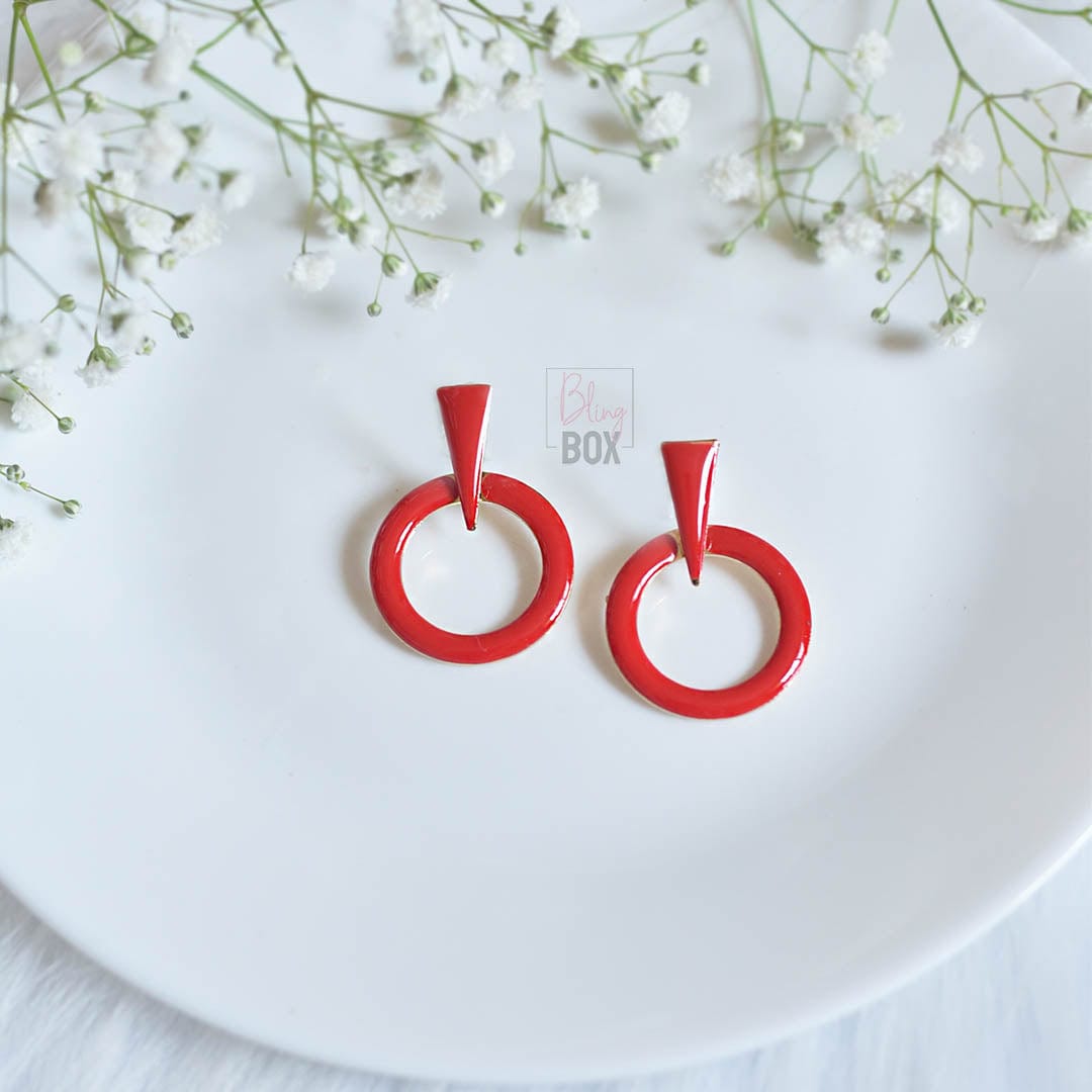 Bling Box Jewellery Hoop Enamelled Earrings Jewellery