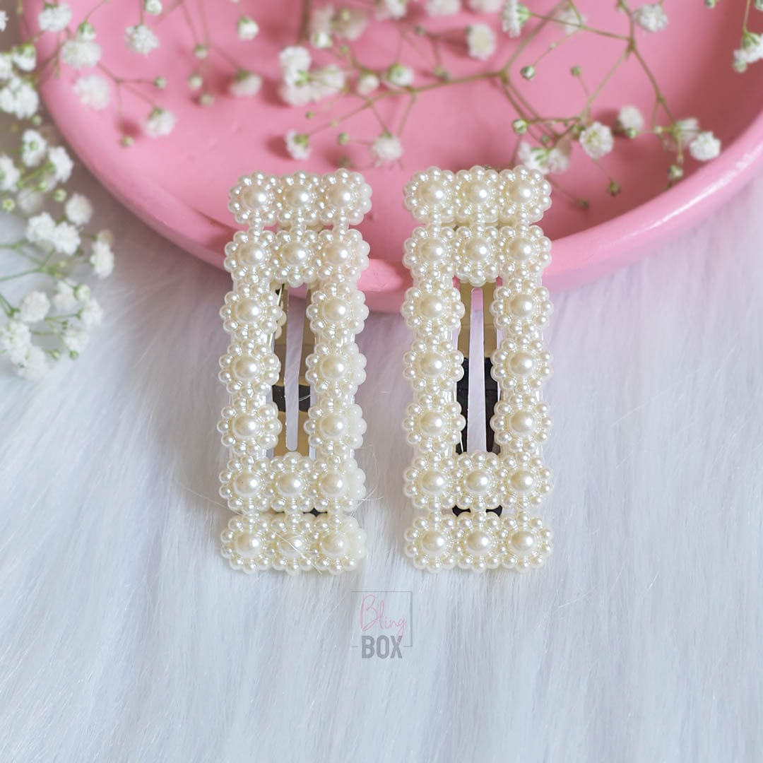Bling Box Jewellery Intricate Pearl Hair Clips Jewellery