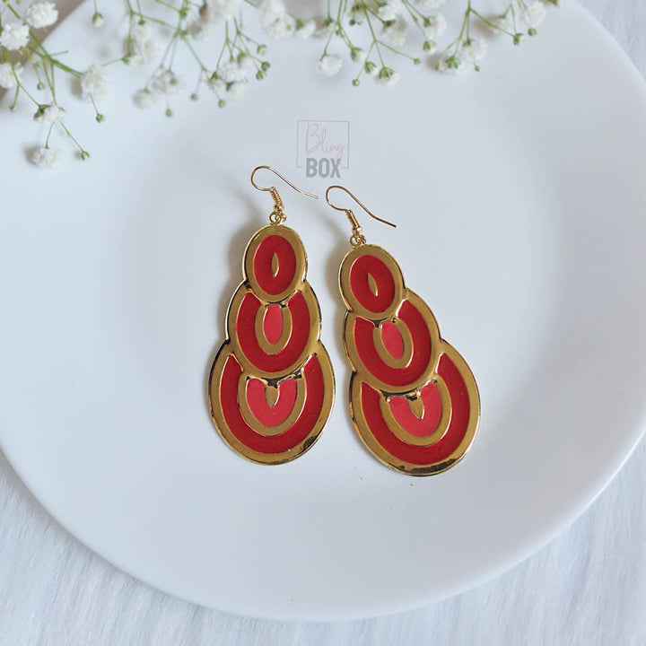 Bling Box Jewellery Layered Enamelled Earrings Jewellery