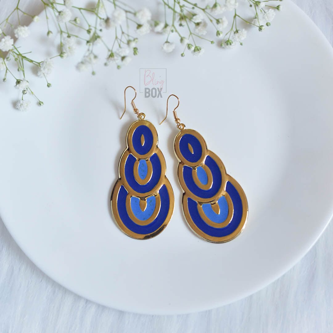 Bling Box Jewellery Layered Enamelled Earrings Jewellery