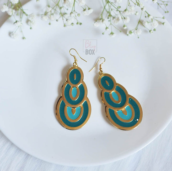 Bling Box Jewellery Layered Enamelled Earrings Jewellery
