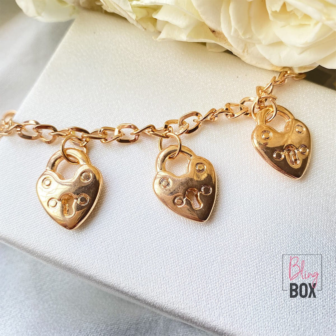 Bling Box Jewellery Lock Charm Bracelet Jewellery