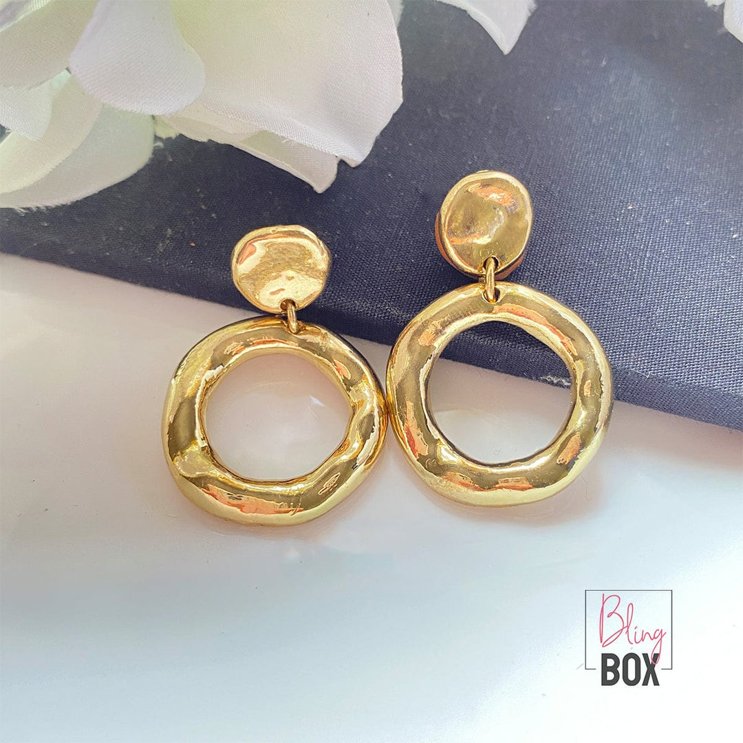 Bling Box Jewellery Lovely Gold Circular Earrings Jewellery