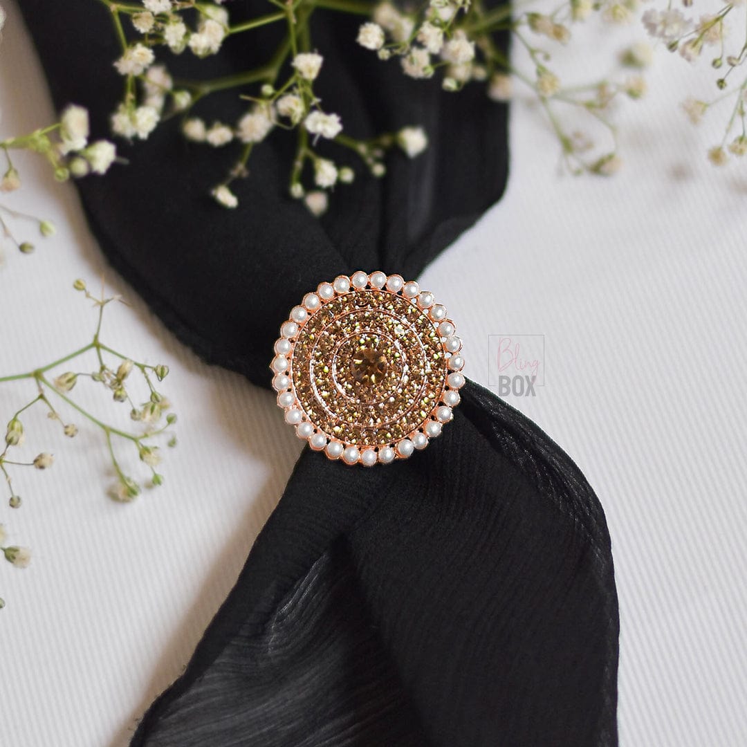 Bling Box Jewellery Pearl and Gold Celebration Ring Jewellery