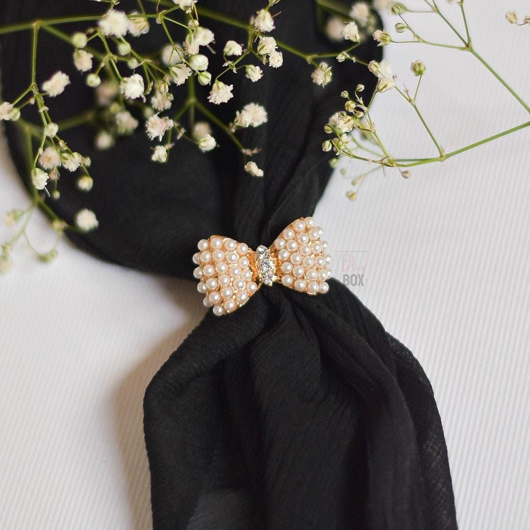 Bling Box Jewellery Pearl Clustered Bow Ring Jewellery