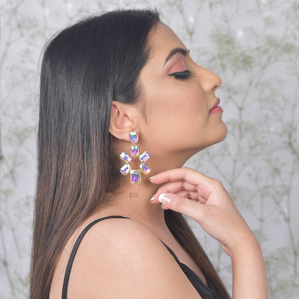 Bling Box Jewellery Rainbow Hued Drop Earrings Jewellery