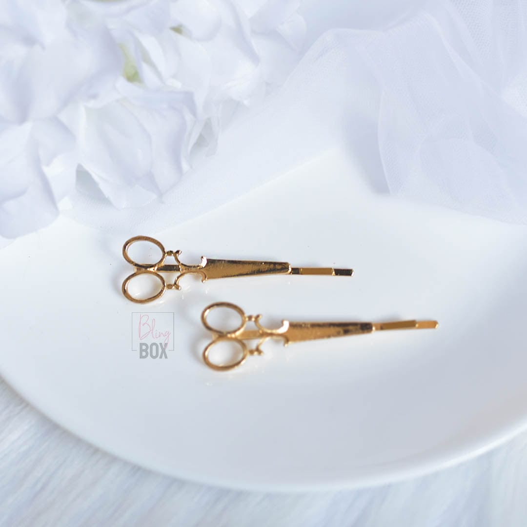Bling Box Jewellery Scissors Shaped Hair Clip Jewellery